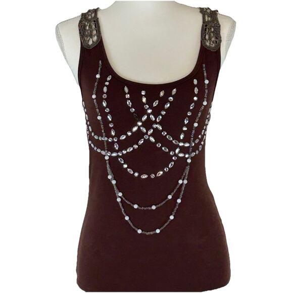 Vintage Tank Disco Boho Fairy Core Indie Punk Racer Back Tank By Fun House - Picture 2 of 8